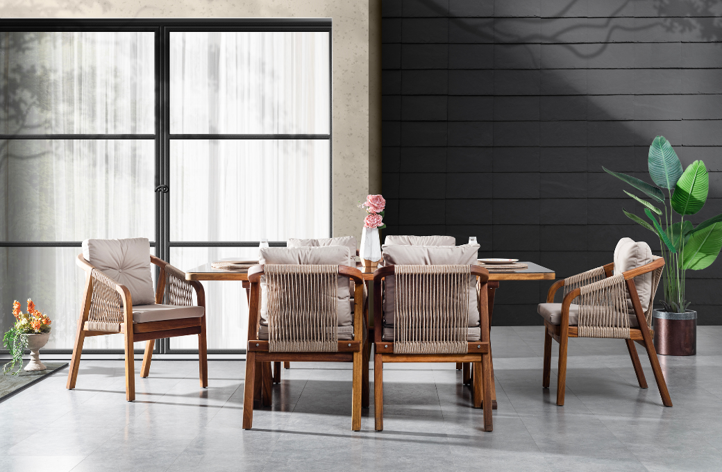 Evora Wood Dining Set